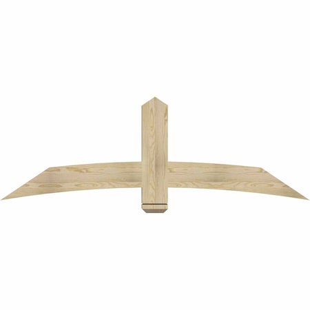 Ekena Millwork Bellingham Rough Sawn Timber Gable Bracket, Douglas Fir, 72"W x 24"H x 4"D x 6"F, 8/12 Pitch GBW072X24X0406BEL00RDF
